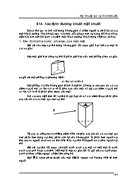 Giáo trình Đồ họa trong Pascal - Chương 1: Màn hình của máy tính - Bài 14: Xác định đường khuất mặt khuất