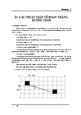 Giáo trình Đồ họa trong Pascal - Chương 1: Màn hình của máy tính - Bài 3: Các thuật toán vẽ đoạn thẳng, đường tròn