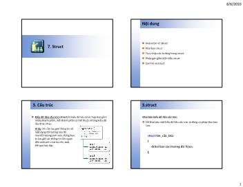 Giào trình Lập trình C - Chương 7: Struct