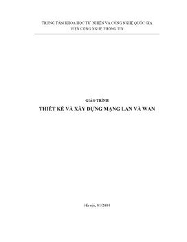 Giáo trình thiết kế và xây dựng mạng LAN và WAN