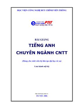 Giáo trình Tiếng anh chuyên ngành CNTT - Học viện Công nghệ Bưu chính Viễn thông - Lê Thị Hồng Hạnh