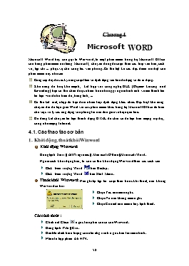 Giáo trình Tin học văn phòng - Chương 4: Microsoft Word - Võ Văn Tuấn Dũng