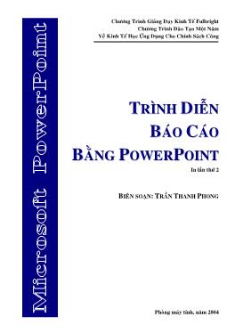 Giáo trình Trình diễn Báo cáo bằng PowerPoint - Trần Thanh Phong