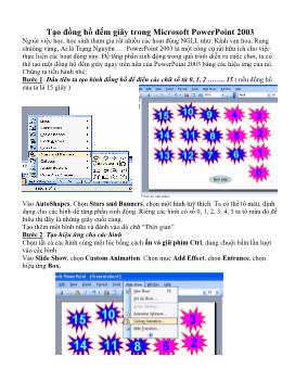 Tạo đồng hồ đếm giây trong Microsoft PowerPoint 2003