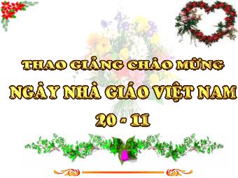 Thao giảng Chào mừng ngày Nhà giáo Việt Nam 20-11