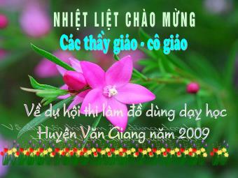 Về dự hội thi làm đồ dùng dạy học huyện Văn Giang năm 2009 - Trường THCS Long Hưng