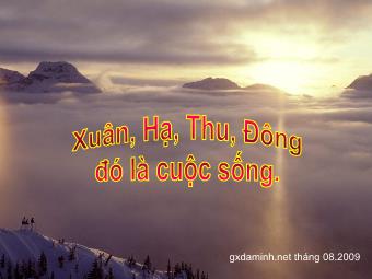 Xuân, hạ, thu, đông đó là cuộc sống