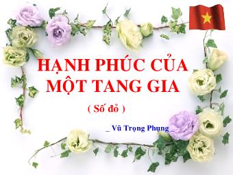 Bài giảng Ngữ văn Lớp 11 - Đọc văn: Hạnh phúc của một tang gia (Trích Số đỏ - Vũ Trọng Phụng)