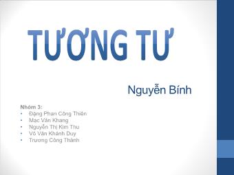 Bài giảng Ngữ văn Lớp 11 - Đọc văn: Tương tư (Nguyễn Bính)