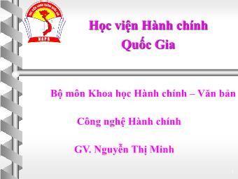 Bài giảng Tâm lí học Đại cương - Nguyễn Thị Minh