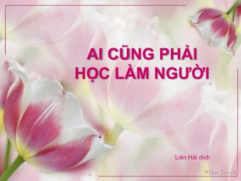 Ai cũng phải học làm người - Liên Hải