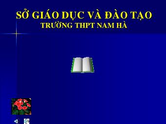 Bài giảng Ca dao - Dân ca - Trường THPT Nam Hà