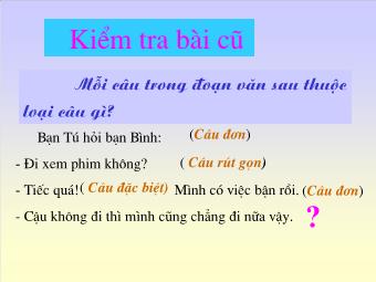 Bài giảng môn Ngữ văn 8 - Tiết 11: Câu ghép