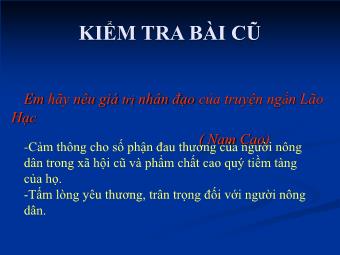 Bài giảng môn Ngữ văn Lớp 8 - Tiết 21: Bài 6: Đọc văn: Cô bé bán diêm (Anđecxen)