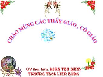 Bài giảng Ngữ văn 8 - Tiết 114: Lựa chọn trật tự từ trong câu - Đinh Thu Bình