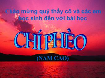 Bài giảng Ngữ văn Lớp 11 - Chí Phèo (Nam Cao)