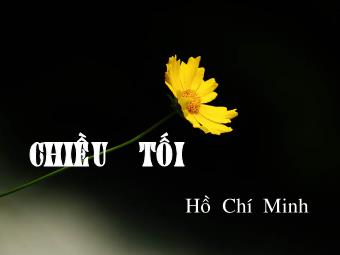 Bài giảng Ngữ văn Lớp 11 - Chiều tối (Mộ - Hồ Chí Minh)