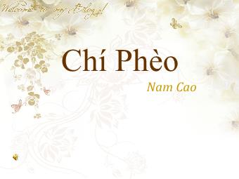 Bài giảng Ngữ văn Lớp 11 - Đọc văn: Chí Phèo (Nam Cao)