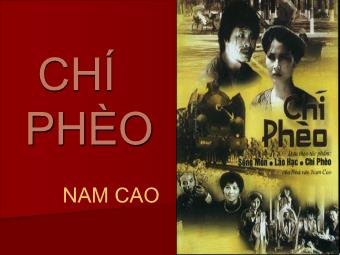 Bài giảng Ngữ văn Lớp 11 - Đọc văn: Chí Phèo (Nam Cao)