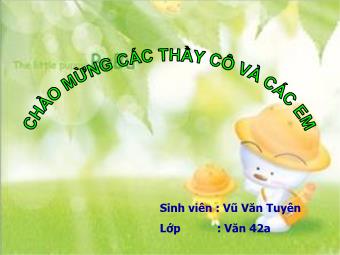 Bài giảng Ngữ văn Lớp 11 - Đọc văn: Hai đứa trẻ (Thạch Lam) - Vũ Văn Tuyên