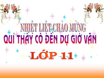 Bài giảng Ngữ văn Lớp 11 - Đọc văn: Hai đứa trẻ (Thạch Lam)