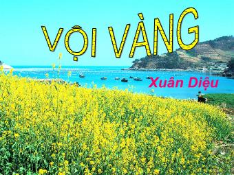 Bài giảng Ngữ văn Lớp 11 - Đọc văn: Vội vàng (Xuân Diệu)