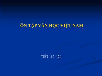 Bài giảng Ngữ văn Lớp 11 - Ôn tập văn học Việt Nam