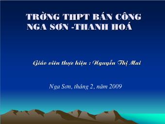 Bài giảng Ngữ văn Lớp 11 - Tiết 85: Đọc văn: Chiều tối (Hồ Chí Minh) - Trường THPT Bán Công