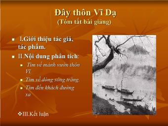 Bài giảng Ngữ văn Lớp 11 - Văn bản: Đây thôn Vĩ Dạ (Hàn Mặc Tử)