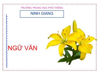 Bài giảng Ngữ văn Lớp 11 - Văn bản: Người cầm quyền khôi phục uy quyền - Ninh Giang