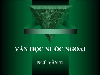 Bài giảng Ngữ văn Lớp 11 - Văn học nước ngoài - Người cầm quyền khôi phục uy quyền