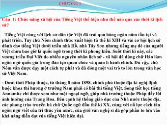 Bài giảng Phương pháp tiếng Việt