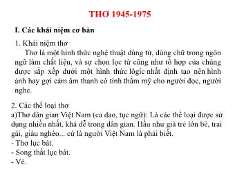 Bài giảng Thơ 1945-1975