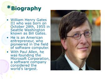 Giới thiệu về Bill Gates