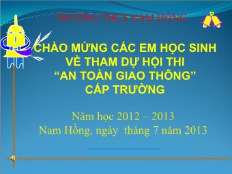Hội thi An toàn giao thông - Trường THCS Nam Hồng