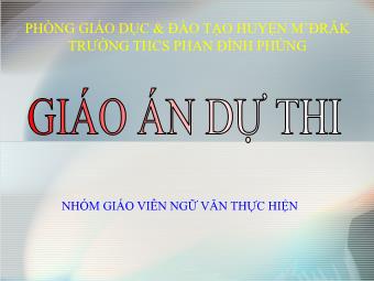 Bài giảng môn Ngữ Văn 8 - Văn bản: Quê hương (Tế Hanh) - Trường THCS Phan Đình Phùng