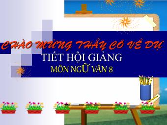 Bài giảng môn Ngữ Văn Lớp 8 - Tiết 37: Nói quá