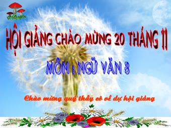 Bài giảng môn Ngữ Văn Lớp 8 - Tiết 43: Bài 11: Tiếng Việt: Câu ghép
