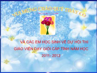 Bài giảng môn Ngữ văn 8 - Tiết 82: Câu cầu khiến - Năm học 2011-2012