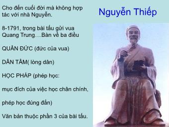 Bài giảng môn Ngữ văn Khối 8 - Văn bản: Bàn luận về phép học (Nguyễn Thiếp)