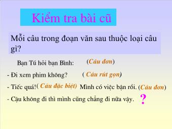 Bài giảng Ngữ văn 8 - Phần tiếng Việt Câu ghép