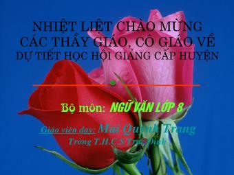 Bài giảng Ngữ văn Khối 8 - Câu cảm thán - Mai Quỳnh Trang