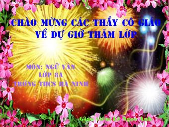 Bài giảng Ngữ văn Lớp 8 - Tiết 86: Câu cảm thán - Trường THCS Hà Ninh