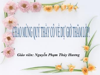 Bài giảng Ngữ Văn Lớp 8 - Tiết 94: Hành động nói - Nguyễn Phạm Thủy Hương