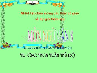 Chương trình Ngữ văn địa phương môn Ngữ văn - Từ ngữ địa phương Thái Bình - Trần Thị Huyên