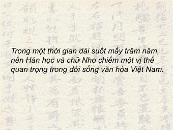 Bài giảng môn Ngữ văn 8 - Đọc văn bản Ông đồ (Vũ Đình Liên)