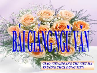 Bài giảng môn Ngữ văn 8 - Tiết 9: Văn bản Tức nước vỡ bờ - Hoàng Thị Việt Hà