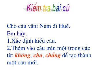 Bài giảng môn Ngữ văn Khối 8 - Phần Tiếng Việt Bài 22: Câu phủ định - Tạ Minh Nguyệt