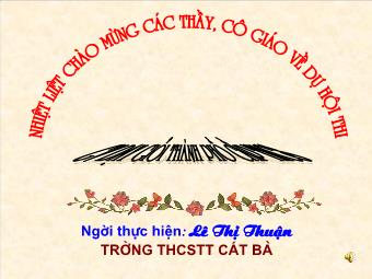 Bài giảng môn Ngữ văn Khối 8 - Tiết 27: Ôn tập về luận điểm - Lê Thị Thuận