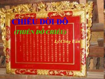 Bài giảng môn Ngữ văn Lớp 8 - Chiếu dời đô (Lí Công Uẩn)